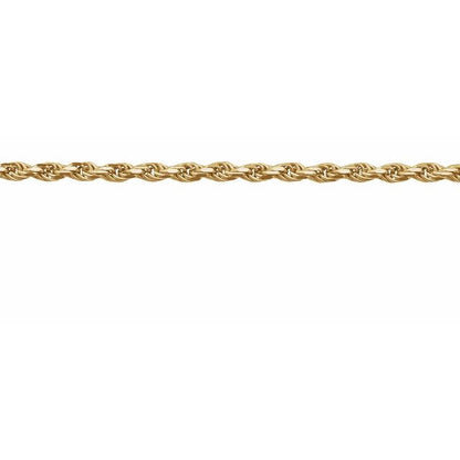 14K Yellow 1 mm Diamond-Cut Rope Chain by the Inch