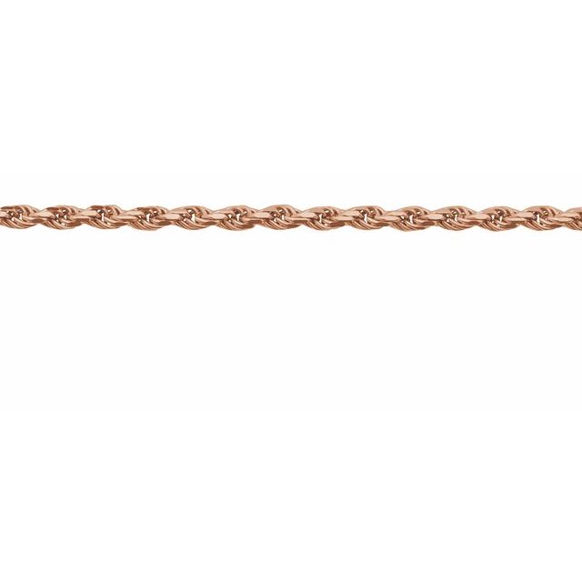 14K Rose 1 mm Diamond-Cut Rope Chain by the Inch