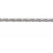 14K White 2 mm Diamond-Cut Wheat Chain by the Inch
