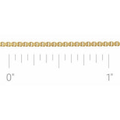 14K Yellow Recycled Metal 1.3 mm Diamond-Cut Box Chain by the Inch