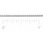 14K White Recycled Metal 1.3 mm Diamond-Cut Box Chain by the Inch