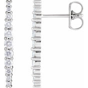 14K White 3/8 CTW Natural Diamond Earrings