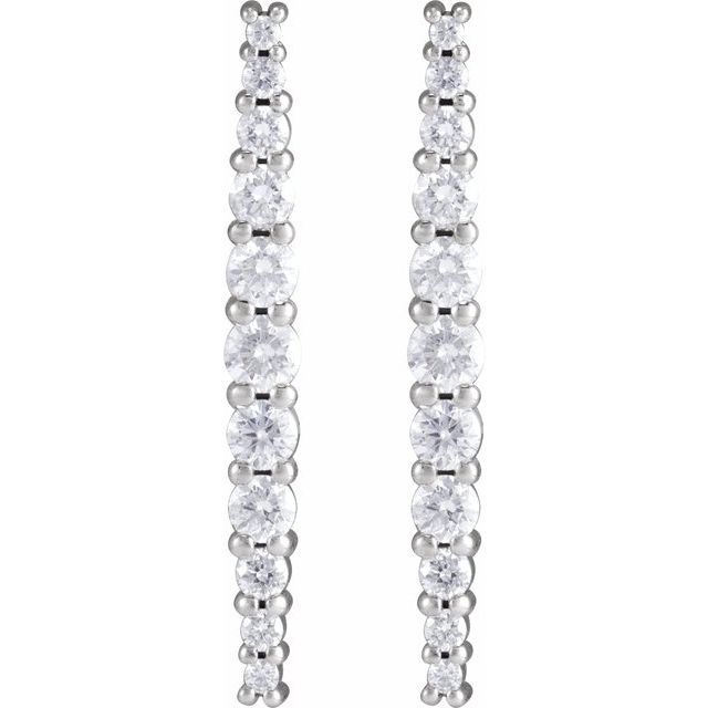14K White 1/2 CTW Lab-Grown Diamond Earrings