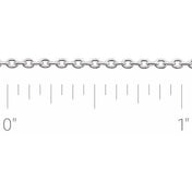 14K White 1.4 mm Cable Chain by the Inch