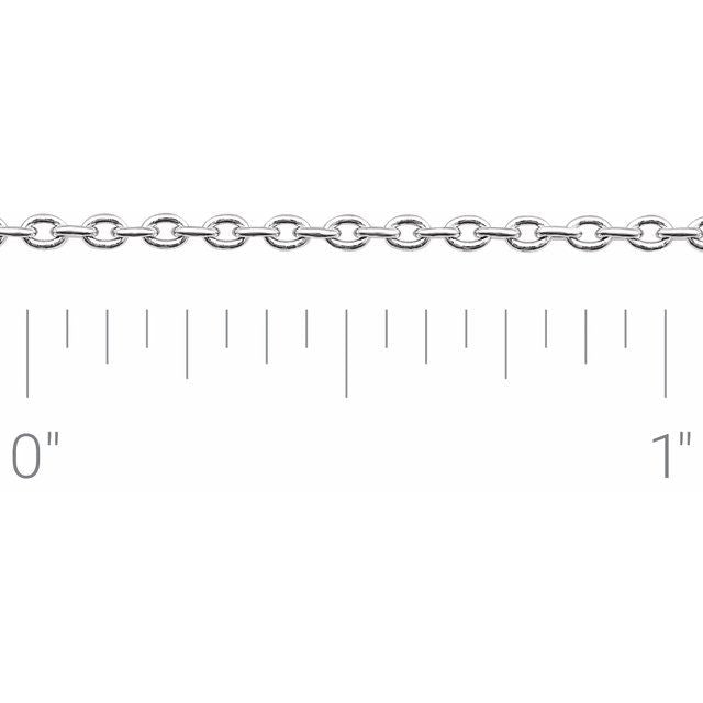 14K White 1.4 mm Cable Chain by the Inch