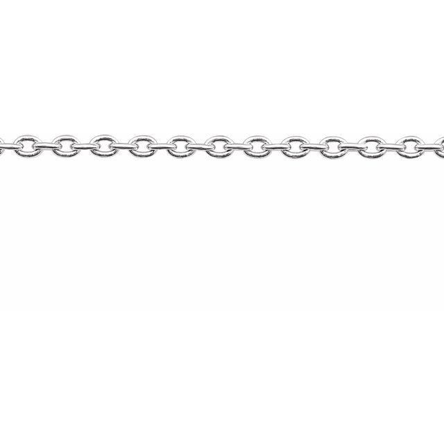 14K White 1.4 mm Cable Chain by the Inch