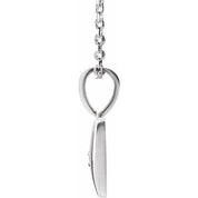 Platinum .015 CT Natural Diamond Heart 16-18" Necklace