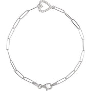 Sterling Silver 1/8 CTW Natural Diamond Heart 7" Bracelet