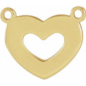 10K Engravable Family Heart Necklace Center