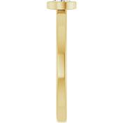 14K Yellow 1/5 CT Natural Diamond Solitaire Bezel-Set Ring