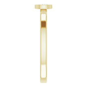14K Yellow 1/6 CT Natural Diamond Solitaire Bezel-Set Ring
