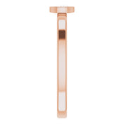 14K Rose 1/6 CT Natural Diamond Solitaire Bezel-Set Ring
