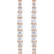 14K Rose 3/8 CTW Natural Diamond Earrings