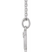14K White .015 CT Natural Diamond Virgo Zodiac 16-18" Necklace