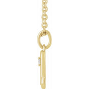 14K Yellow .015 CT Natural Diamond Scorpio Zodiac 16-18" Necklace