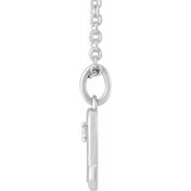 14K White .015 CT Natural Diamond Scorpio Zodiac 16-18" Necklace