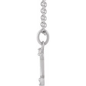 Sterling Silver .03 CTW Natural Diamond Gemini Zodiac 16-18" Necklace