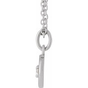 14K White .03 CTW Natural Diamond Cancer Zodiac 16-18" Necklace