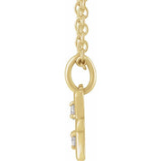 14K Yellow .03 CTW Natural Diamond Pisces Zodiac 16-18" Necklace