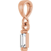 14K Rose .06 CTW Natural Diamond Solitaire Pendant