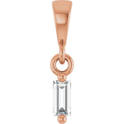 14K Rose .06 CTW Natural Diamond Solitaire Pendant