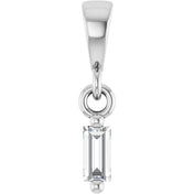 Sterling Silver .06 CTW Natural Diamond Solitaire Pendant