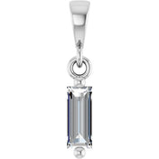 14K White 1/6 CTW Natural Diamond Solitaire Pendant