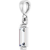 14K White 1/6 CTW Natural Diamond Solitaire Pendant