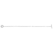 14K White 1/10 CTW Natural Diamond Toggle 7" Bracelet
