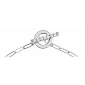 Sterling Silver 1/10 CTW Natural Diamond Toggle 7" Bracelet