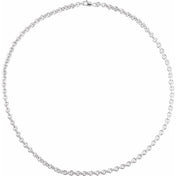 Sterling Silver 4.4 mm Cable 18" Chain