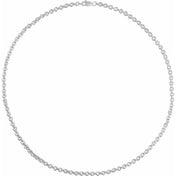 Sterling Silver 4 mm Cable 18" Chain