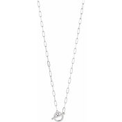 Sterling Silver .04 CTW Natural Diamond Toggle 16" Necklace