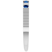 14K White Lab-Grown Blue Sapphire Stackable Ring