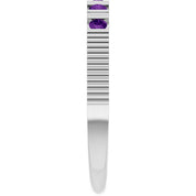 14K White Natural Amethyst Stackable Ring