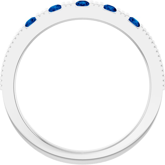 Sterling Silver Natural Blue Sapphire Stackable Ring