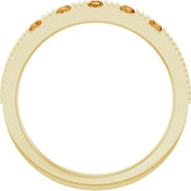 14K Yellow Natural Citrine Stackable Ring