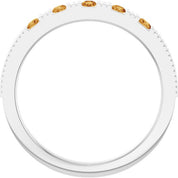 Sterling Silver Natural Citrine Stackable Ring