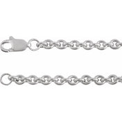 Sterling Silver 2.8 mm Cable 16" Chain