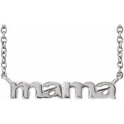 Sterling Silver Mama 18" Necklace