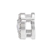 Sterling Silver Cabochon Natural Rainbow Moonstone & .05 CTW Natural Diamond Halo-Style Pendant
