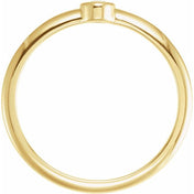 14K Yellow Gold 1/10 CT Rose-Cut Natural Diamond Stackable Ring - Elegant & Versatile