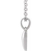 Platinum Puffed Heart 16-18" Necklace