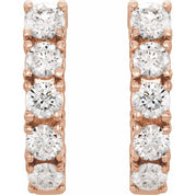 14K Rose 1 1/2 CTW Lab-Grown Diamond Hoop Earrings