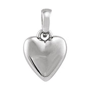 Platinum Puffed Heart Pendant