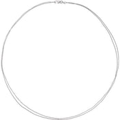 Sterling Silver 1 mm Diamond-Cut Double-Strand Cable 18" Chain
