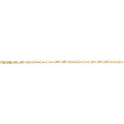 14K Yellow 3.9 mm Puffed Oval Cable 7" Chain