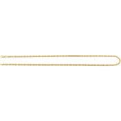 14K Yellow 3.4 mm Hollow Diamond-Cut Franco 24" Chain