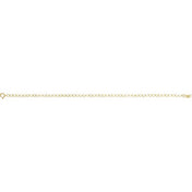 14K Yellow 2.5 mm Heart 7" Chain