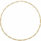 14K Yellow 3.95 mm Hollow Anchor 16" Chain